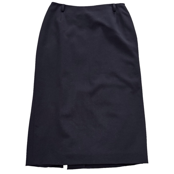 MaxMara New Wool Midi Pencil Skirt in Black Size 8 Made in Italy - Picture 10 of 12